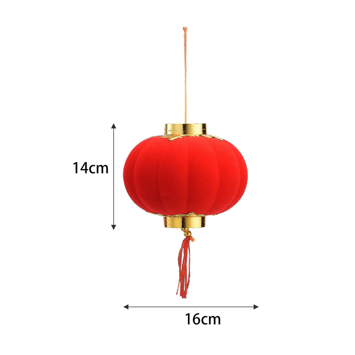Lanterns Round Small Handcrafted Lantern Decoration for Tent RV Courtyard Terrace Red