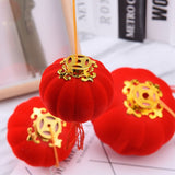 Lanterns Round Small Handcrafted Lantern Decoration for Tent RV Courtyard Terrace Red