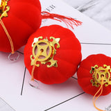Lanterns Round Small Handcrafted Lantern Decoration for Tent RV Courtyard Terrace Red