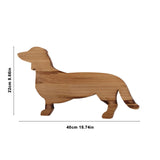 Homeware Wooden Kitchen Decor Dog Shaped Cooked Food Platter Restaurant Platter - Side View