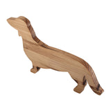Homeware Wooden Kitchen Decor Dog Shaped Cooked Food Platter Restaurant Platter - Low Angle