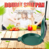 Folding Frying Pan Multifunctional Double Sided Pan Skillet Non Stick Frying Pan - Low Angle
