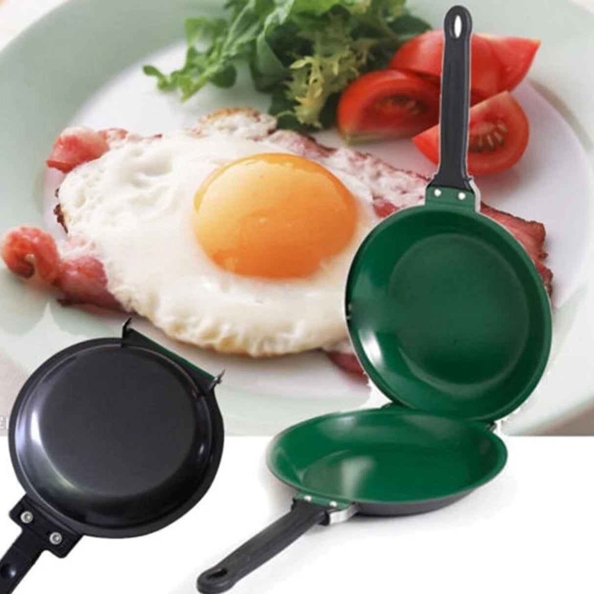 Folding Frying Pan Multifunctional Double Sided Pan Skillet Non Stick Frying Pan