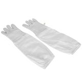Beekeeping Gloves with Long Protective Sleeves Elastic Cuffs Beekeeper Beekeeping Supplies XL - Top-Down View