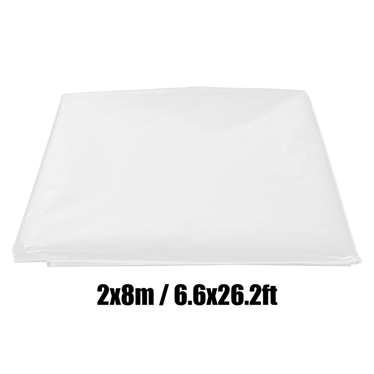 PE Plastic Film Transparent Dustproof Garden Plant Cover Greenhouse Agricultural Accessory2x8m / 6.6x26.2ft