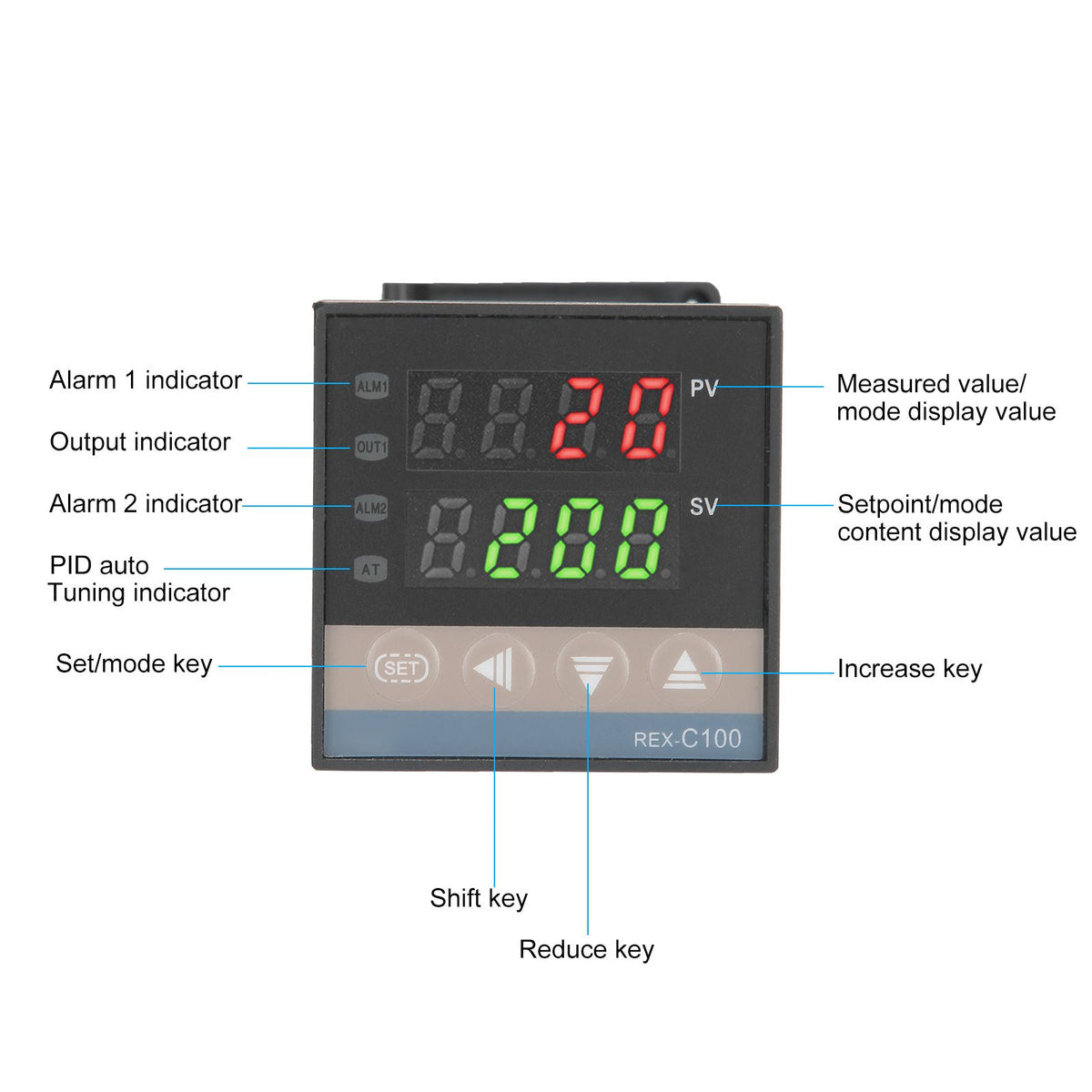 Temperature Controller Intelligent PID Digital Incubator Thermostat Poultry Farming Supplies