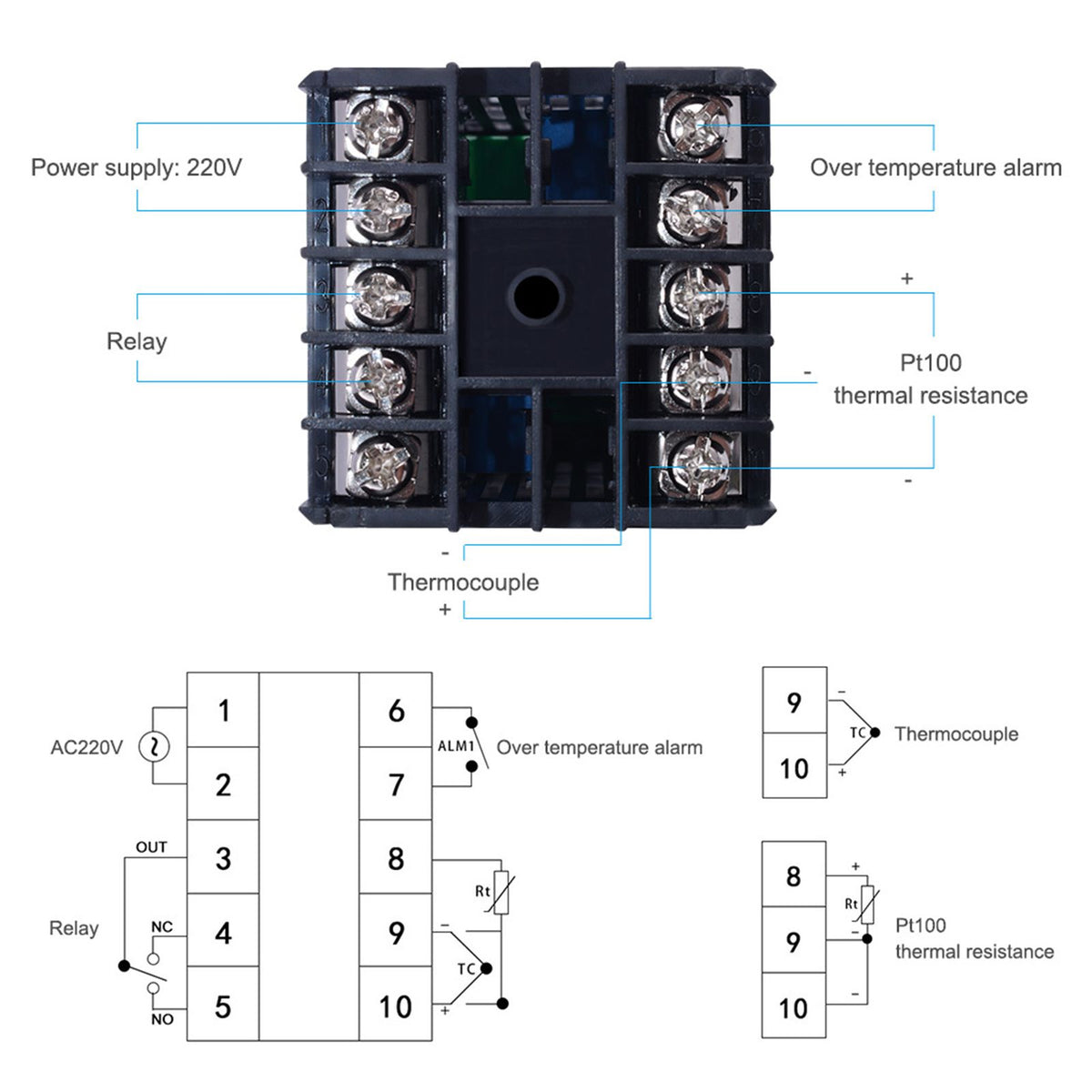 Temperature Controller Intelligent PID Digital Incubator Thermostat Poultry Farming Supplies