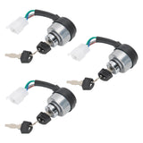 3Set Electric Door Lock 4-Wire Ignition Switch with Keys for 168F/170F/GX160/GX200/GX210