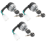 3Set Electric Door Lock 4-Wire Ignition Switch with Keys for 168F/170F/GX160/GX200/GX210 - Side View