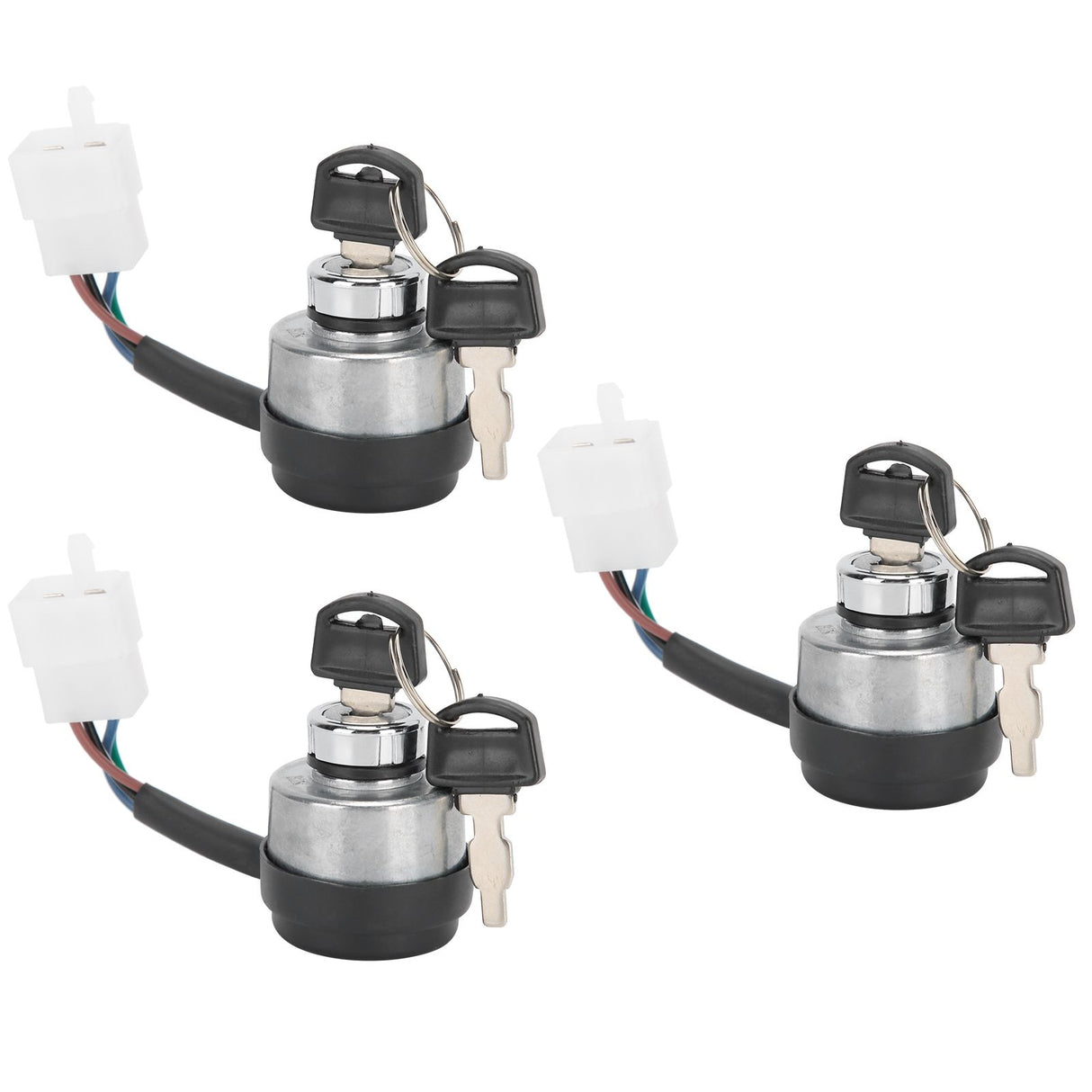 3Set Electric Door Lock 4-Wire Ignition Switch with Keys for 168F/170F/GX160/GX200/GX210