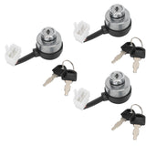 3Set Electric Door Lock 4-Wire Ignition Switch with Keys for 168F/170F/GX160/GX200/GX210 - Low Angle