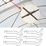 30Pcs Plant Support Spring Clip Stainless Steel Fixing Clamp for Garden GreenhouseFor 11mm Diameter