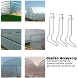 30Pcs Plant Support Spring Clip Stainless Steel Fixing Clamp for Garden GreenhouseFor 11mm Diameter - Extra Image