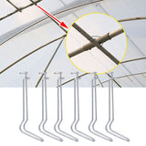 30Pcs Plant Support Spring Clip Stainless Steel Fixing Clamp for Garden GreenhouseFor 16mm Diameter