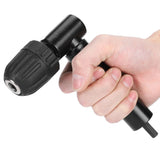 Right Angle Drill Attachment Adapter 90 Degrees Drilling Extension Chuck Tools Black