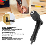 Right Angle Drill Attachment Adapter 90 Degrees Drilling Extension Chuck Tools Black