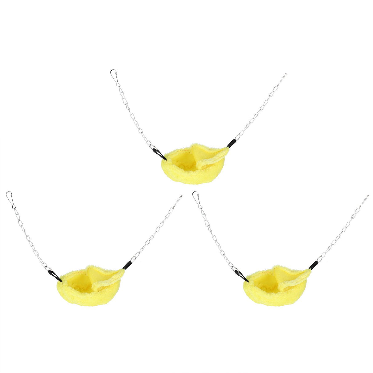 3 Sets Pet Cage Winter Warm Banana Shape Hamster Hammock Bed Hanging House Sleeping NestsYellow