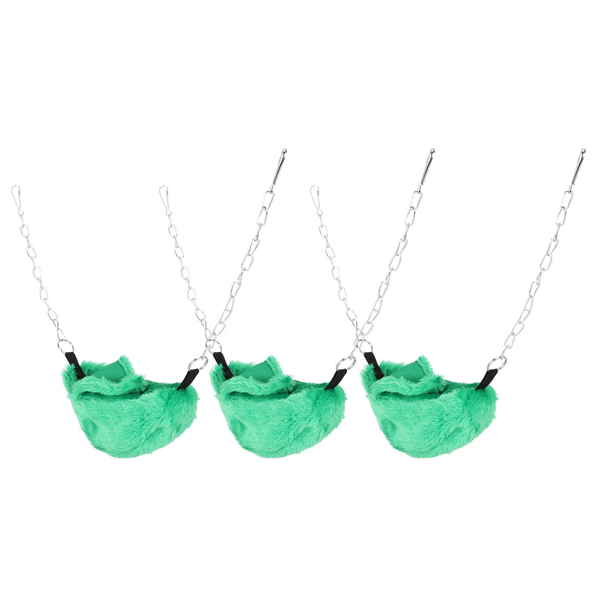 3 Sets Pet Cage Winter Warm Banana Shape Hamster Hammock Bed Hanging House Sleeping NestsGreen