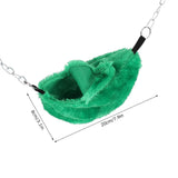 3 Sets Pet Cage Winter Warm Banana Shape Hamster Hammock Bed Hanging House Sleeping NestsGreen