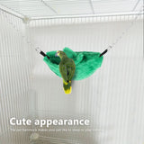 3 Sets Pet Cage Winter Warm Banana Shape Hamster Hammock Bed Hanging House Sleeping NestsGreen