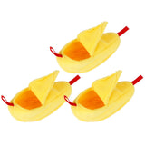3 Sets Hamster Hammock Nests Banana Shape Hanging Winter Warm House Small Animal SuppliesYellow