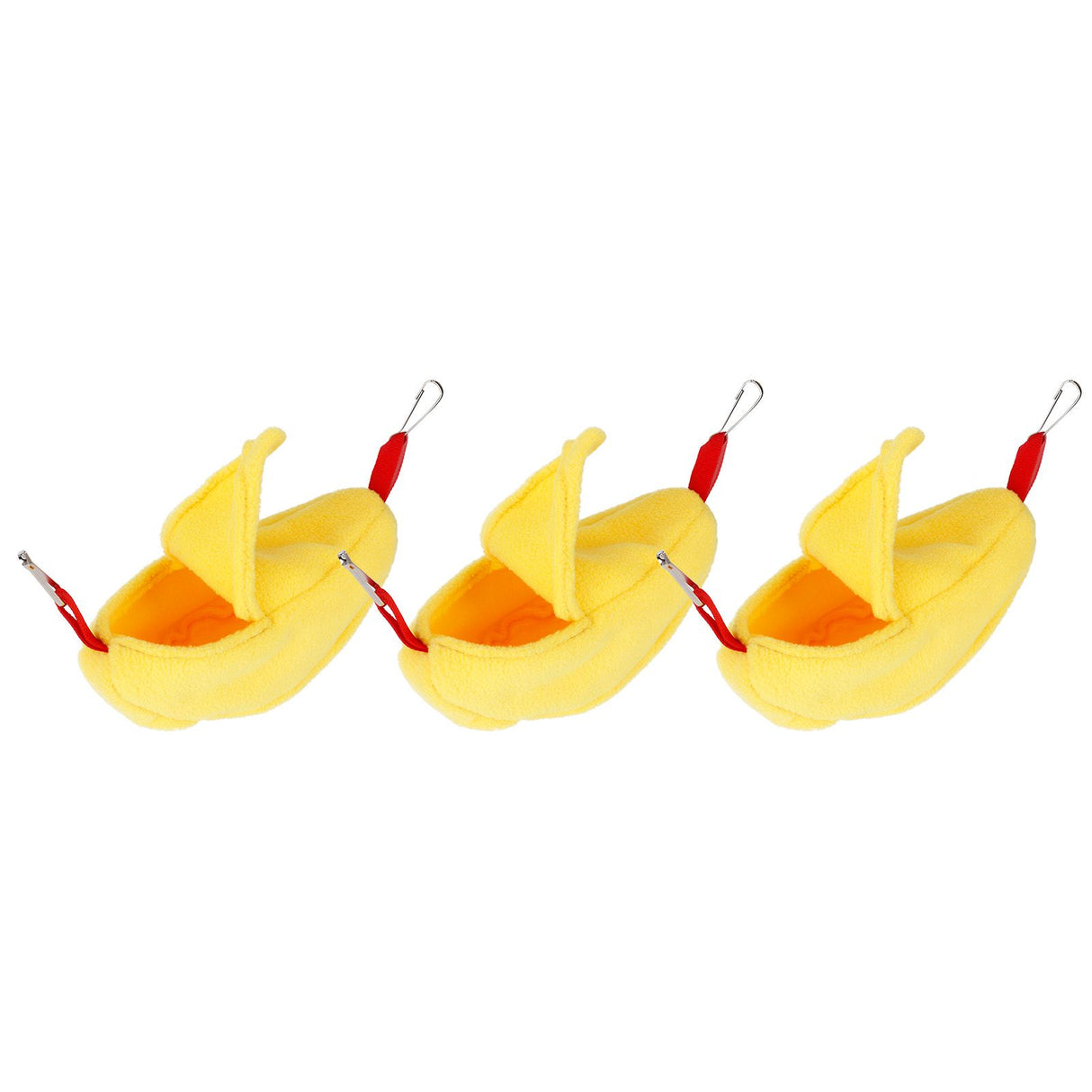 3 Sets Hamster Hammock Nests Banana Shape Hanging Winter Warm House Small Animal SuppliesYellow