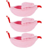 3 Sets Hamster Hammock Nests Banana Shape Hanging Winter Warm House Small Animal SuppliesRose Red - Front View