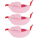 3 Sets Hamster Hammock Nests Banana Shape Hanging Winter Warm House Small Animal SuppliesRose Red