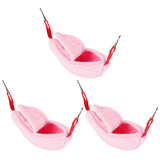3 Sets Hamster Hammock Nests Banana Shape Hanging Winter Warm House Small Animal SuppliesRose Red