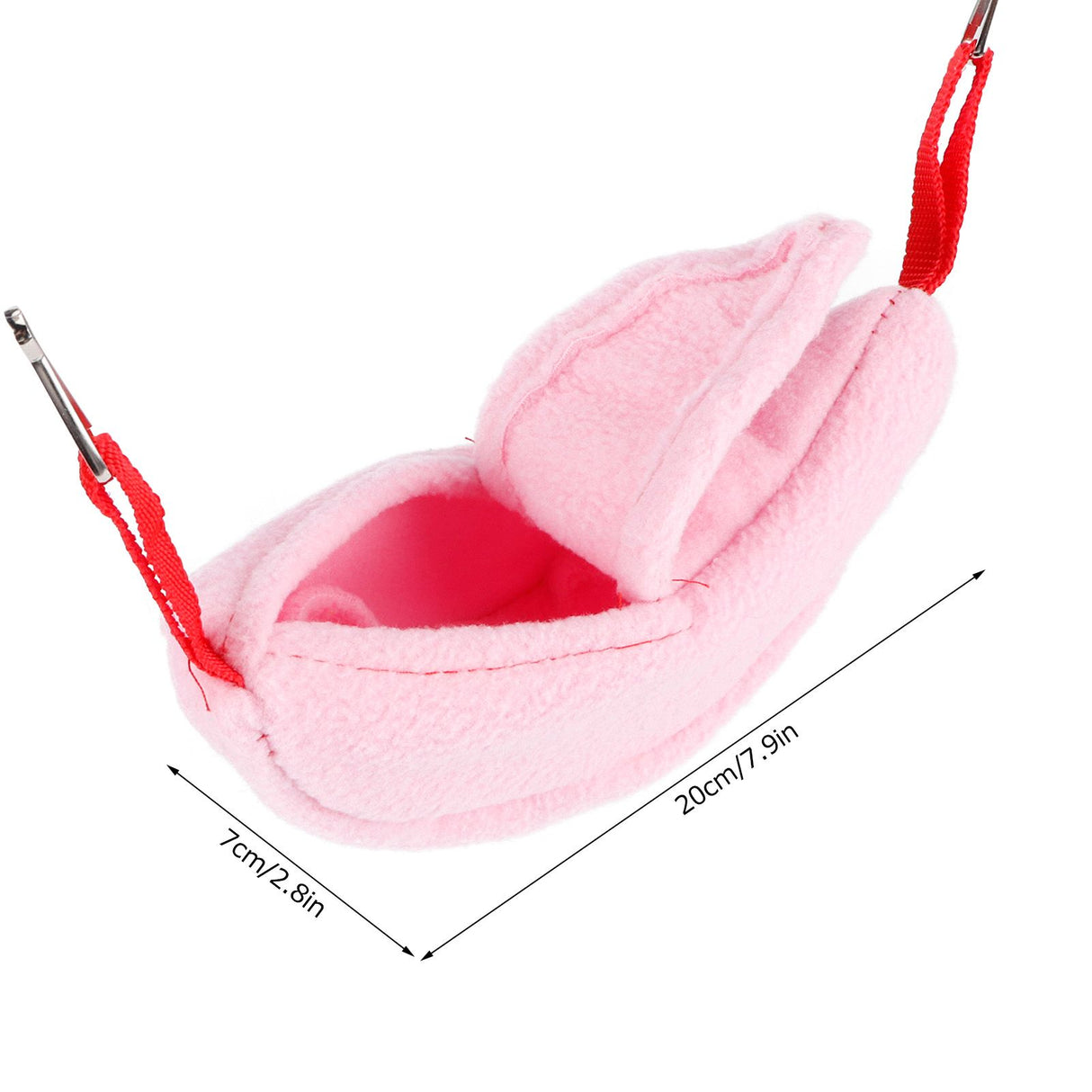 3 Sets Hamster Hammock Nests Banana Shape Hanging Winter Warm House Small Animal SuppliesRose Red