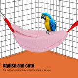 3 Sets Hamster Hammock Nests Banana Shape Hanging Winter Warm House Small Animal SuppliesRose Red - Extra Image