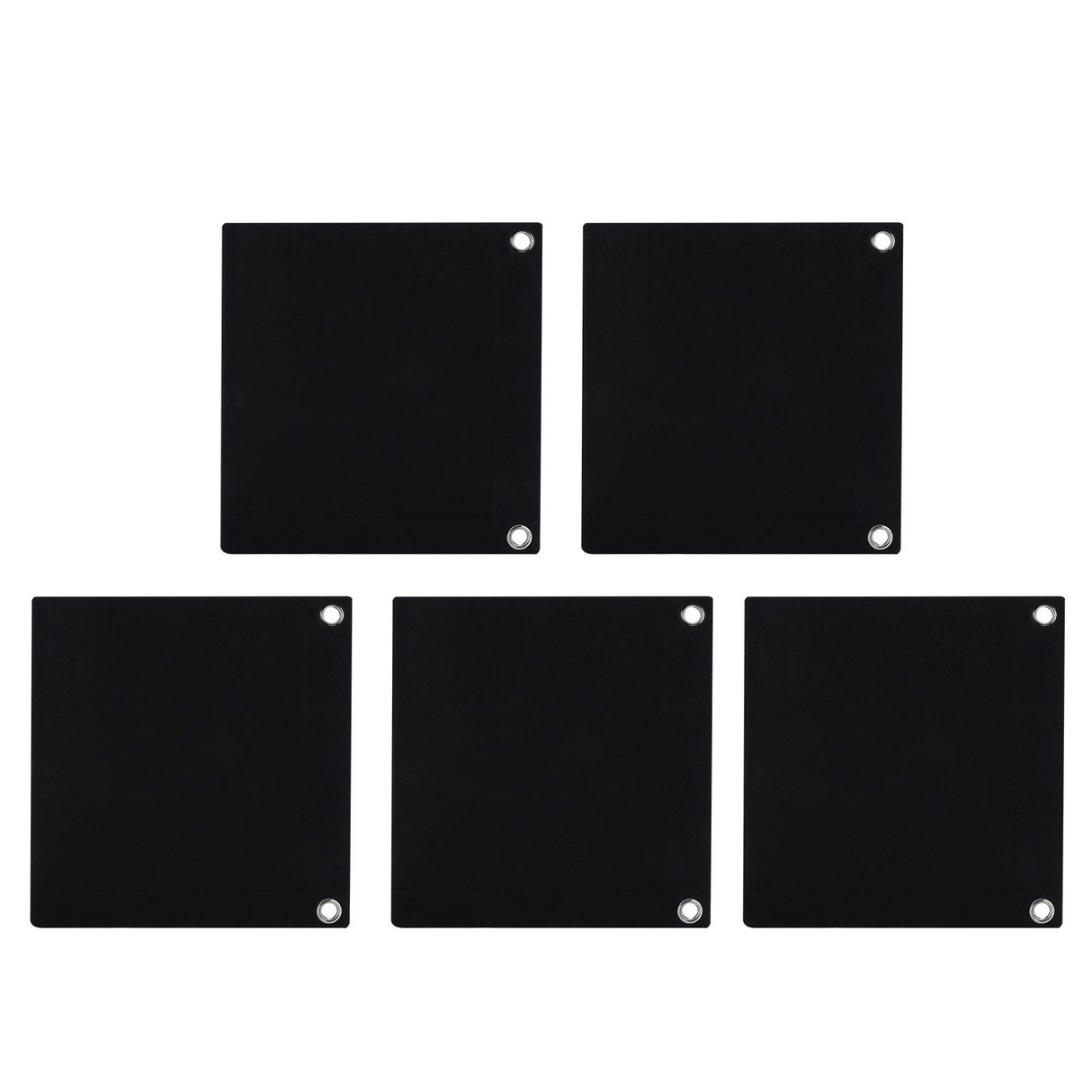 5Pcs Plant Growing Bags Wall Mounted Degradable 3‑Pockets Planter Garden AccessoryBlack