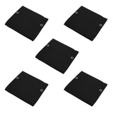 5Pcs Plant Growing Bags Wall Mounted Degradable 3‑Pockets Planter Garden AccessoryBlack