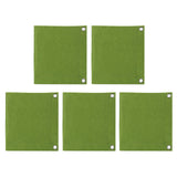 5Pcs Plant Growing Bags Wall Mounted Degradable 3‑Pockets Planter Garden AccessoryGreen