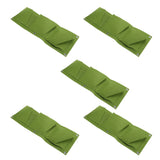 5Pcs Plant Growing Bags Wall Mounted Degradable 3‑Pockets Planter Garden AccessoryGreen