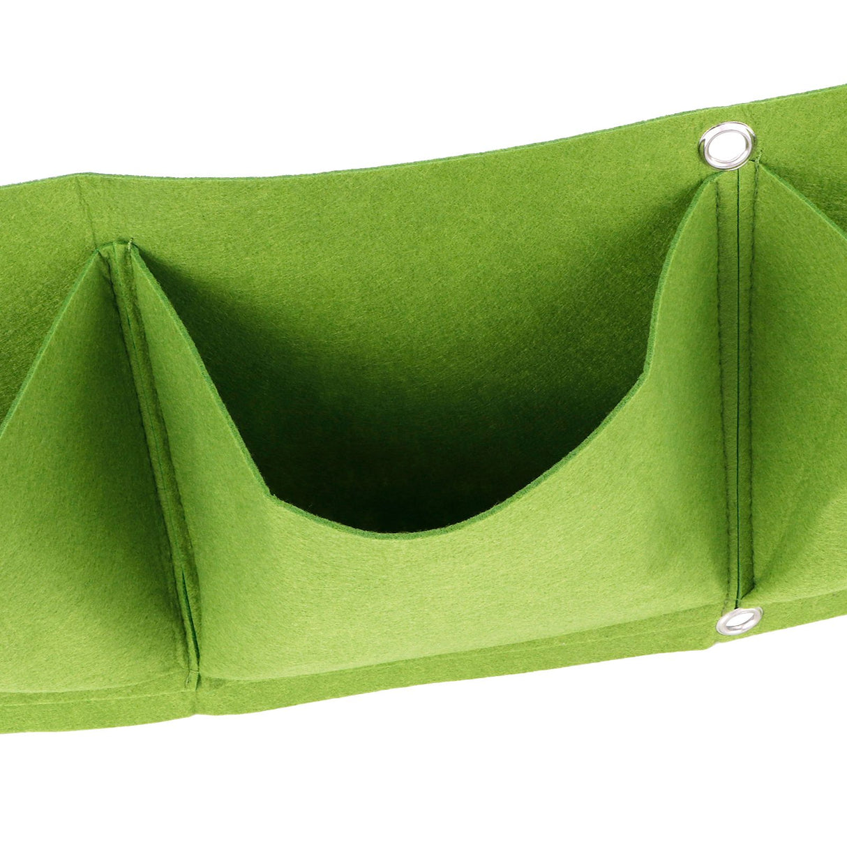 4Pcs 4 Pocket Plant Grow Bag Wall Mounted Reusable Degradable Felt Garden PlanterGreen