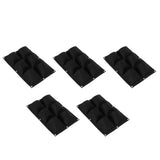 3Pcs 6 Pocket Plant Growing Bag Degradable Wall Hanging Felt Planter Bags Garden ToolBlack