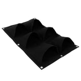 3Pcs 6 Pocket Plant Growing Bag Degradable Wall Hanging Felt Planter Bags Garden ToolBlack - Extra Image