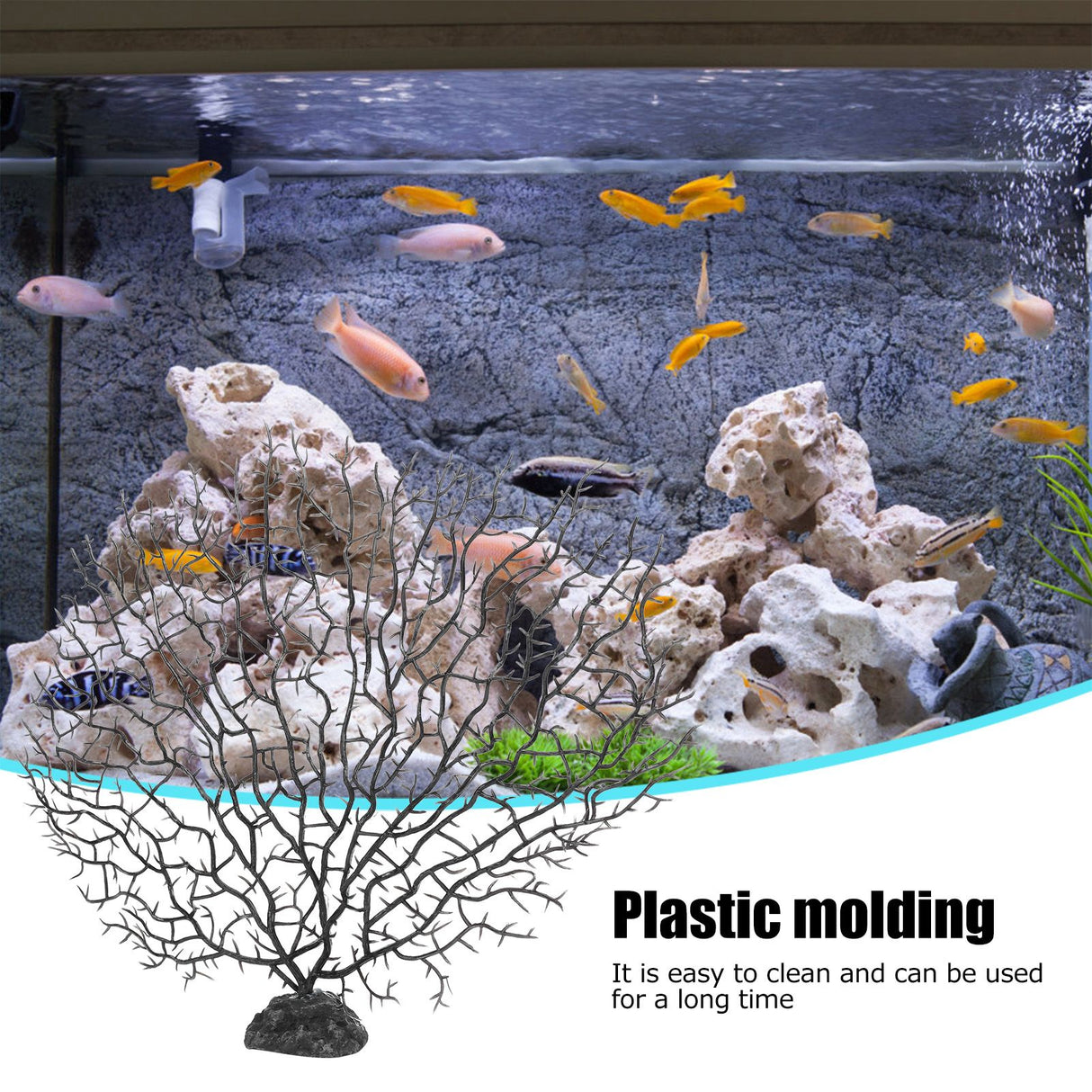 2Pcs Artificial Water Plant Aquarium Decoration Fish Tank Landscaping Simulation Coral Tree