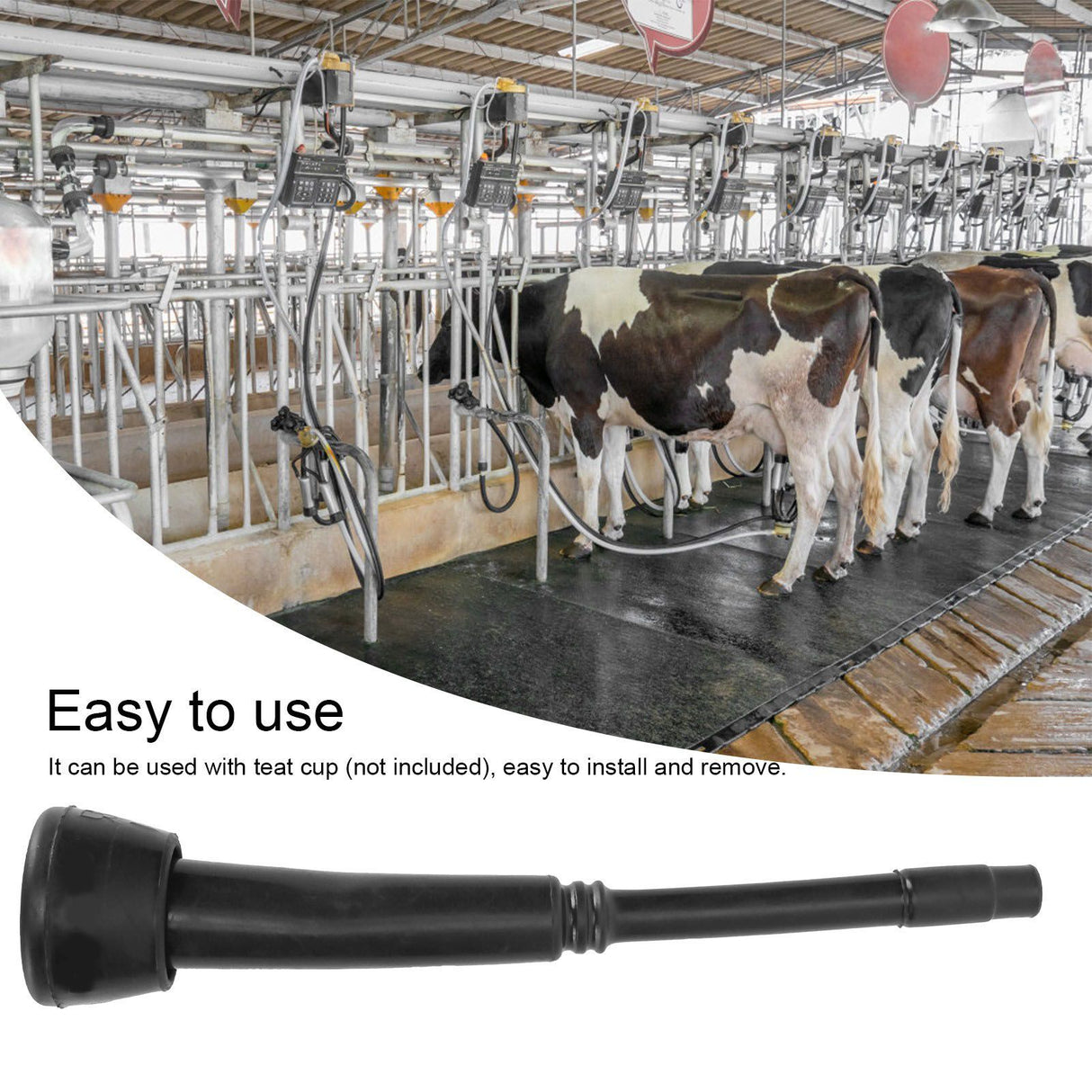 4PCS 00U Milking Machine Liners Black Rubber Teat Cup Liners Accessories for Goat Milker