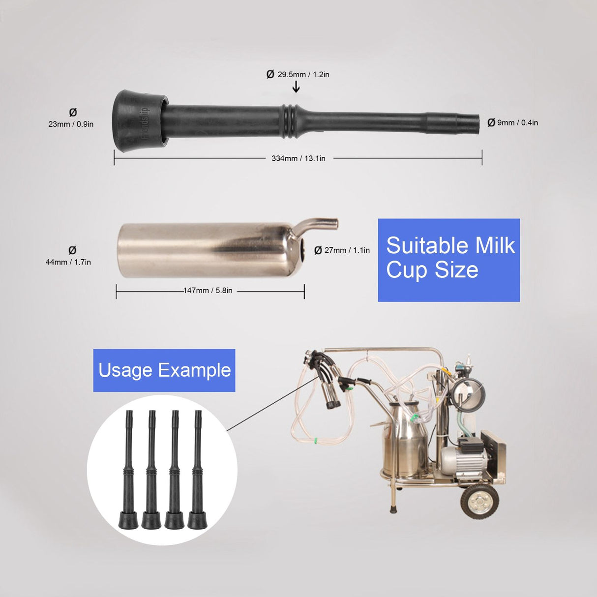 4Pcs Milk Liner Rubber Milking Machine Lining Parts for Livestock Breeding Industry