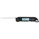 Folding Alarm Thermometer Electronic Barbecue Thermometer Food Temperature Measuring MeterBlack