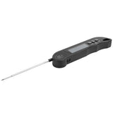 Folding Alarm Thermometer Electronic Barbecue Thermometer Food Temperature Measuring MeterBlack - Top-Down View