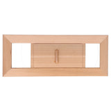 Sauna Air Vent Wooden Rectangle Grille Ventilation Equipment Steam Room Accessory - Rear View