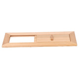 Sauna Air Vent Wooden Rectangle Grille Ventilation Equipment Steam Room Accessory - Close-Up Angle