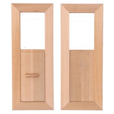 Sauna Air Vent Wooden Rectangle Grille Ventilation Equipment Steam Room Accessory - Low Angle