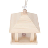 Hanging Bird House Nesting Box Feeding Feeder Box Garden Ornament Outdoor Tree DIY Decoration - Side View