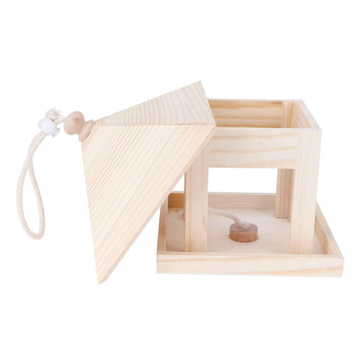 Hanging Bird House Nesting Box Feeding Feeder Box Garden Ornament Outdoor Tree DIY Decoration
