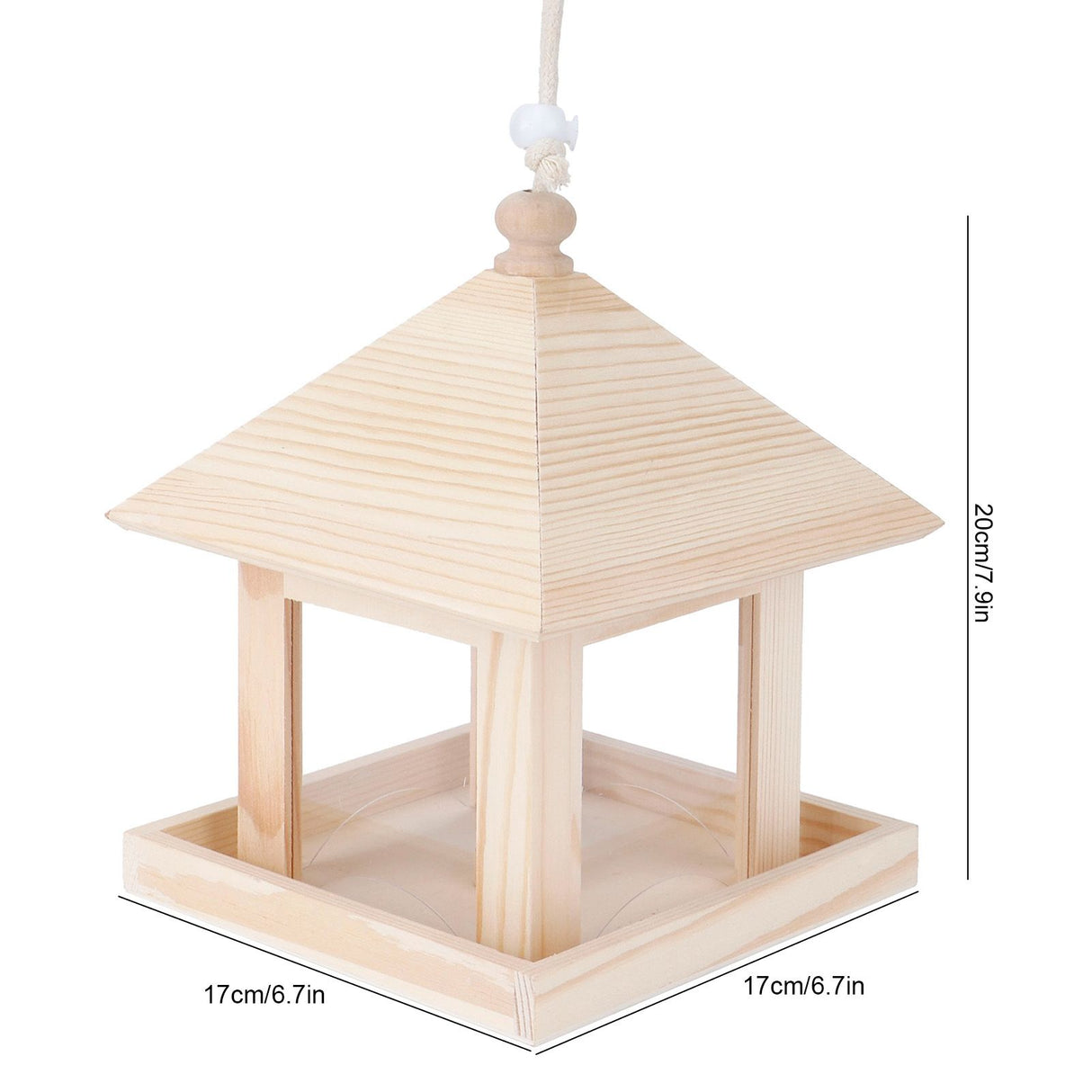 Hanging Bird House Nesting Box Feeding Feeder Box Garden Ornament Outdoor Tree DIY Decoration