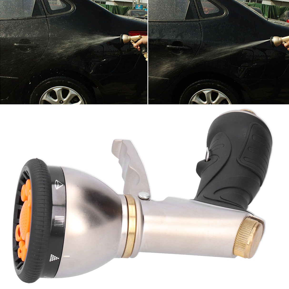 HighPressure Garden Watering Hose Sprayer Portable Car Wash Cleaning Hose Nozzle